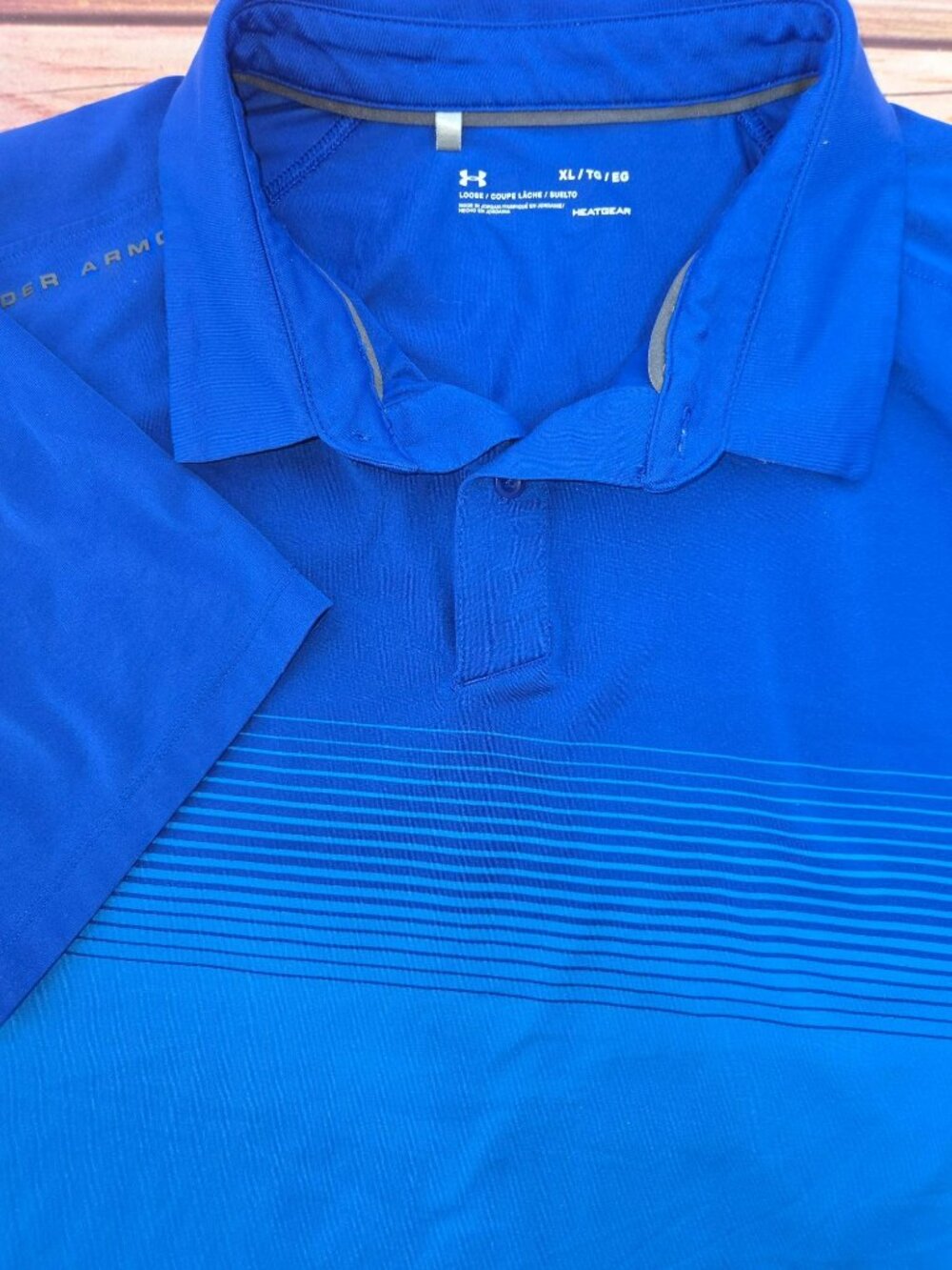 Under Armour HeatGear Blue Gradient Polo XL